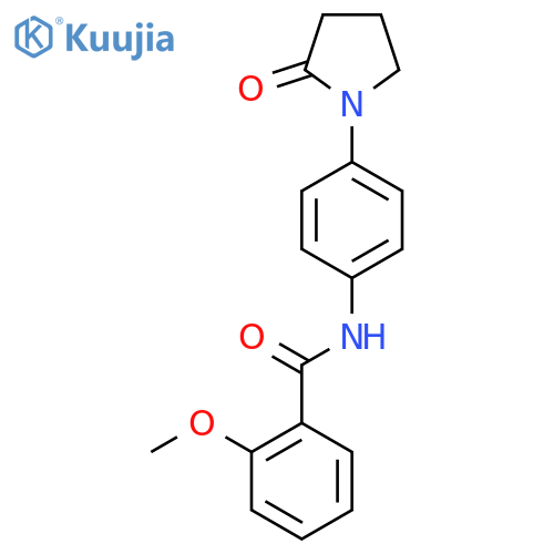2-methoxy-N-4-(2-oxopyrrolidin-1-yl)phenylbenzamide structure