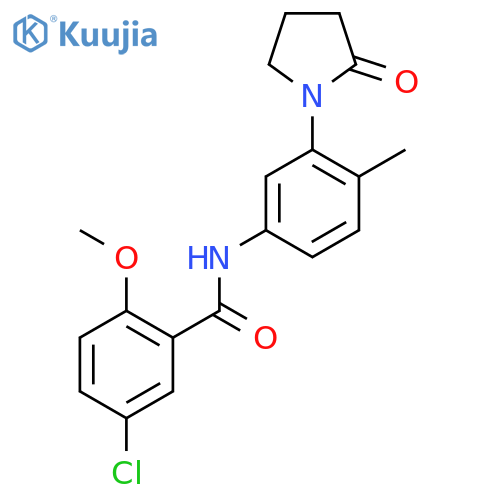 5-chloro-2-methoxy-N-4-methyl-3-(2-oxopyrrolidin-1-yl)phenylbenzamide structure