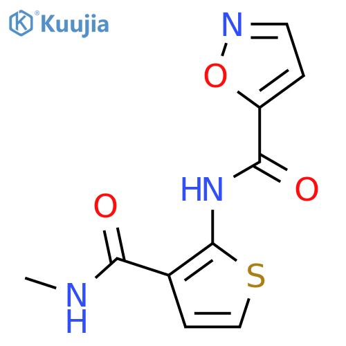 N-3-(methylcarbamoyl)thiophen-2-yl-1,2-oxazole-5-carboxamide structure