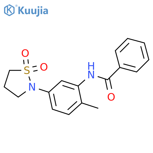 N-5-(1,1-dioxo-1lambda6,2-thiazolidin-2-yl)-2-methylphenylbenzamide structure