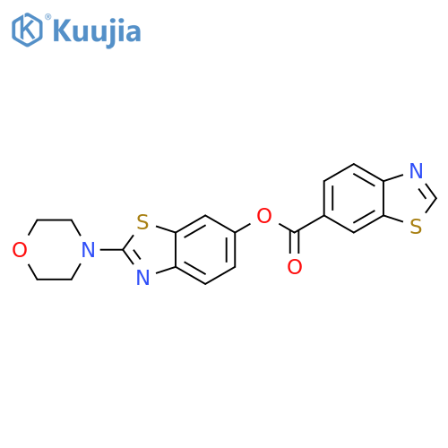 2-(morpholin-4-yl)-1,3-benzothiazol-6-yl 1,3-benzothiazole-6-carboxylate structure