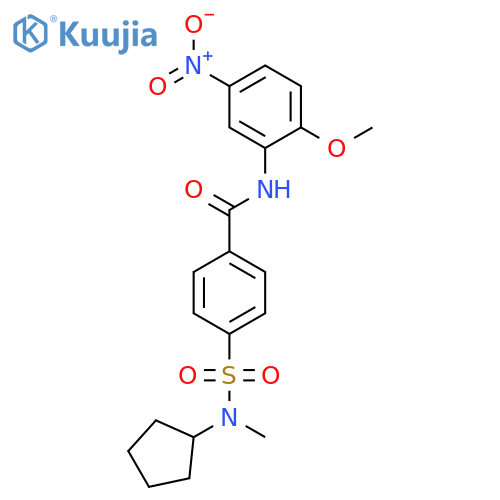 4-cyclopentyl(methyl)sulfamoyl-N-(2-methoxy-5-nitrophenyl)benzamide structure