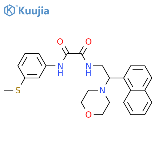 N'-3-(methylsulfanyl)phenyl-N-2-(morpholin-4-yl)-2-(naphthalen-1-yl)ethylethanediamide structure