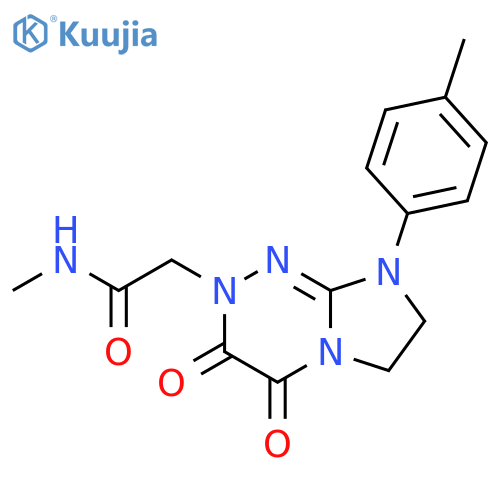 N-methyl-2-8-(4-methylphenyl)-3,4-dioxo-2H,3H,4H,6H,7H,8H-imidazo2,1-c1,2,4triazin-2-ylacetamide structure