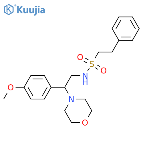 N-2-(4-methoxyphenyl)-2-(morpholin-4-yl)ethyl-2-phenylethane-1-sulfonamide structure