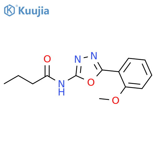 N-5-(2-methoxyphenyl)-1,3,4-oxadiazol-2-ylbutanamide structure