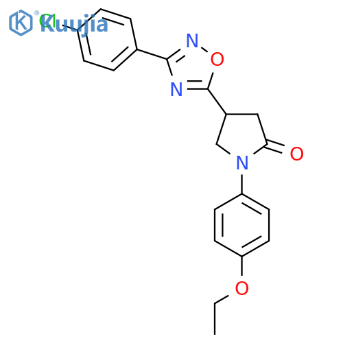 4-3-(4-chlorophenyl)-1,2,4-oxadiazol-5-yl-1-(4-ethoxyphenyl)pyrrolidin-2-one structure