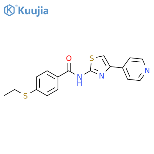 4-(ethylsulfanyl)-N-4-(pyridin-4-yl)-1,3-thiazol-2-ylbenzamide structure