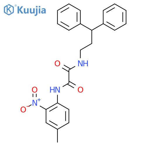 N'-(3,3-diphenylpropyl)-N-(4-methyl-2-nitrophenyl)ethanediamide structure