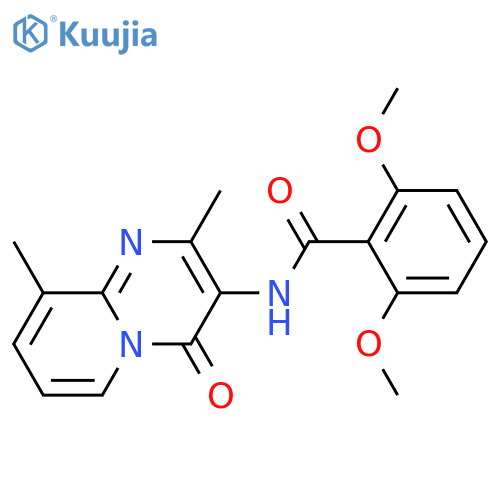 N-{2,9-dimethyl-4-oxo-4H-pyrido1,2-apyrimidin-3-yl}-2,6-dimethoxybenzamide structure