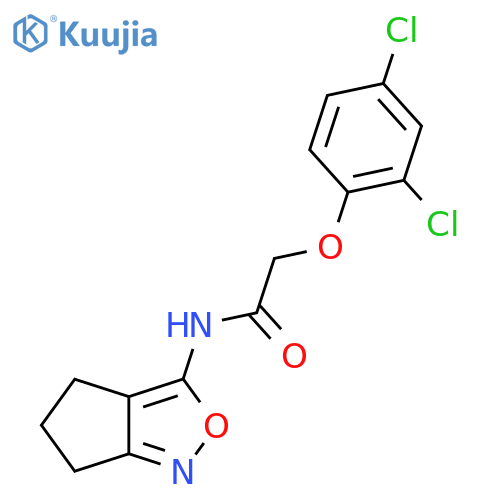 N-{4H,5H,6H-cyclopentac1,2oxazol-3-yl}-2-(2,4-dichlorophenoxy)acetamide structure