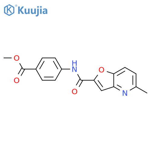 methyl 4-{5-methylfuro3,2-bpyridine-2-amido}benzoate structure