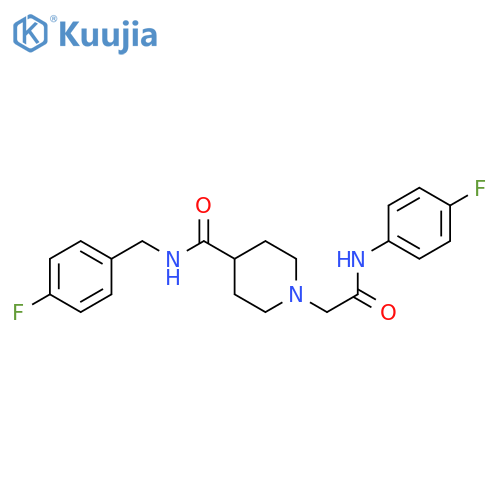 1-{(4-fluorophenyl)carbamoylmethyl}-N-(4-fluorophenyl)methylpiperidine-4-carboxamide structure