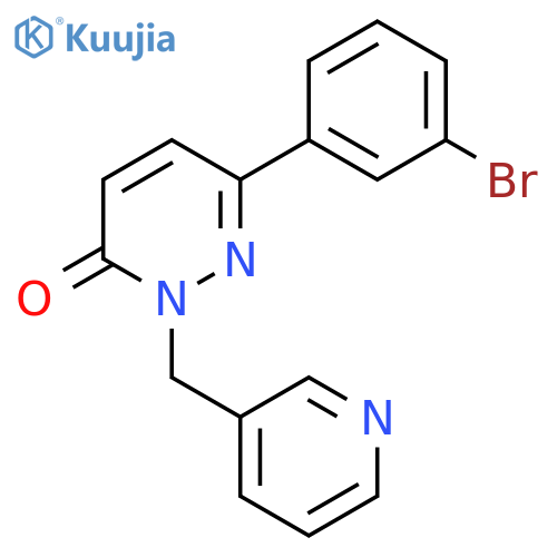 6-(3-bromophenyl)-2-(pyridin-3-yl)methyl-2,3-dihydropyridazin-3-one structure
