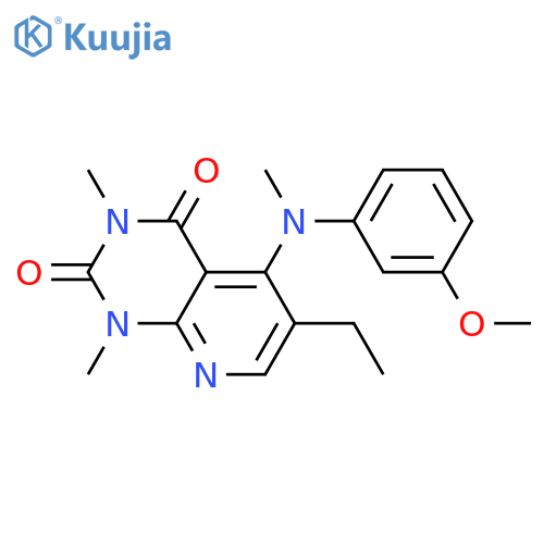 6-ethyl-5-{(3-methoxyphenyl)methylamino}-1,3-dimethyl-1H,2H,3H,4H-pyrido2,3-dpyrimidine-2,4-dione structure