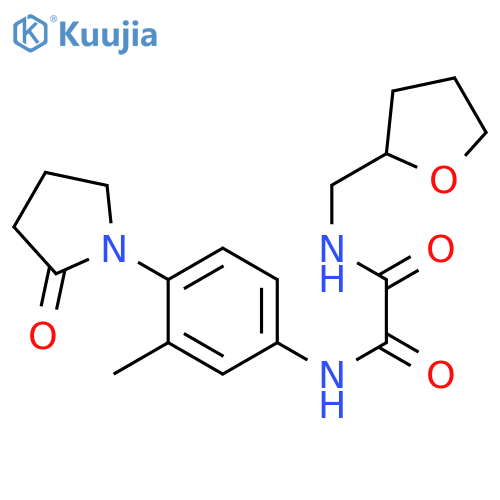 N'-3-methyl-4-(2-oxopyrrolidin-1-yl)phenyl-N-(oxolan-2-yl)methylethanediamide structure