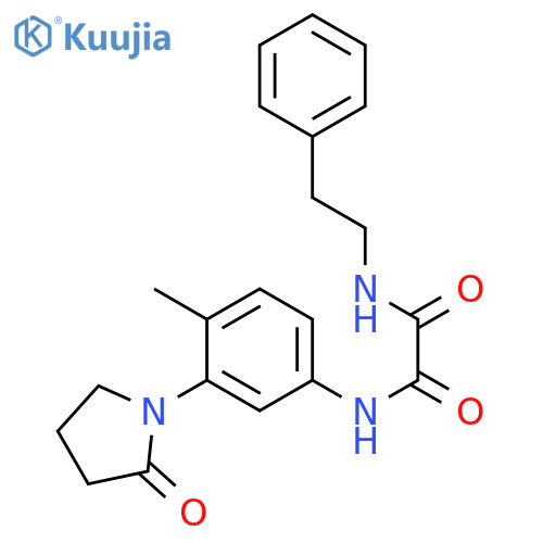 N-4-methyl-3-(2-oxopyrrolidin-1-yl)phenyl-N'-(2-phenylethyl)ethanediamide structure