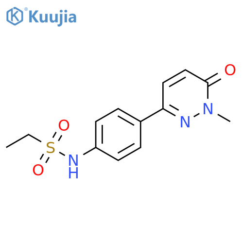 N-4-(1-methyl-6-oxo-1,6-dihydropyridazin-3-yl)phenylethane-1-sulfonamide structure