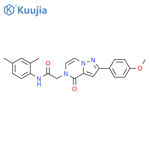 N-(2,4-dimethylphenyl)-2-2-(4-methoxyphenyl)-4-oxo-4H,5H-pyrazolo1,5-apyrazin-5-ylacetamide structure