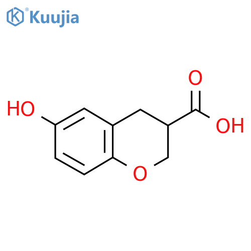 6-Hydroxychromane-3-carboxylic acid, 97% structure