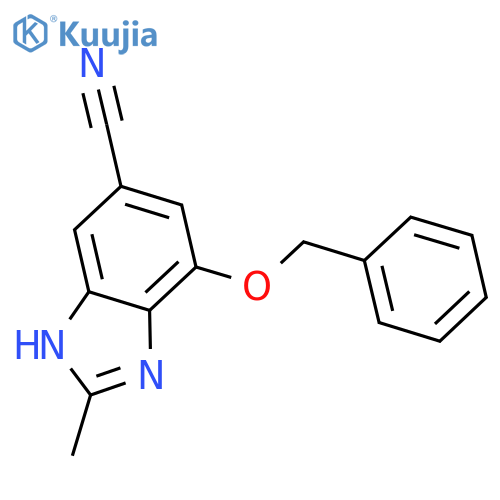 4-(Benzyloxy)-2-methyl-1H-benzimidazole-6-carbonitrile structure