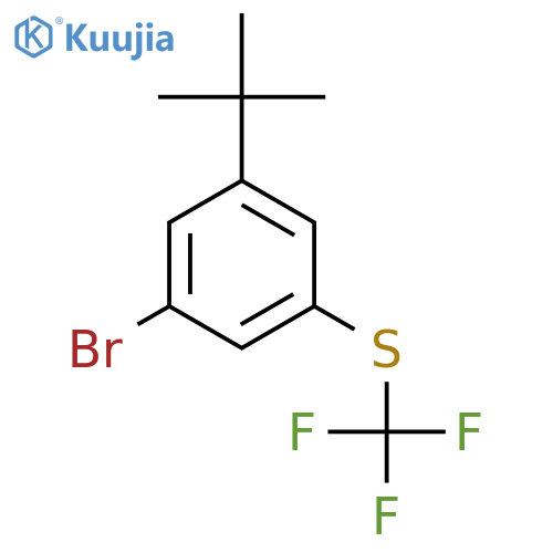 1-bromo-3-tert-butyl-5-(trifluoromethylsulfanyl)benzene structure