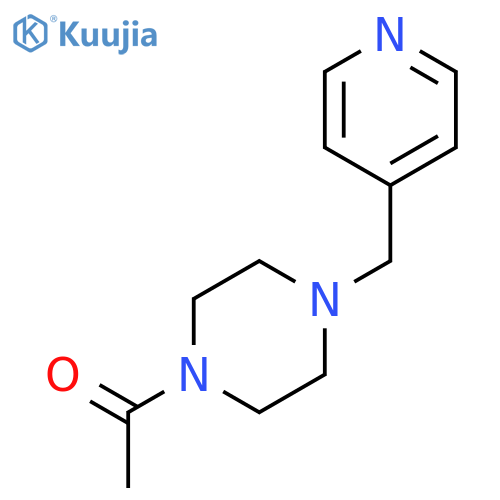 1-{4-(pyridin-4-yl)methylpiperazin-1-yl}ethan-1-one structure