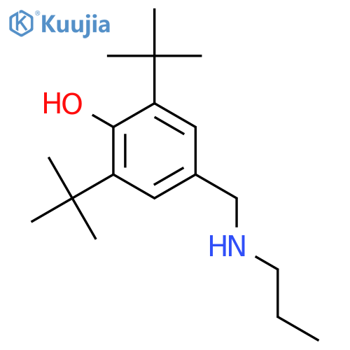 Phenol, 2,6-bis(1,1-dimethylethyl)-4-[(propylamino)methyl]- structure
