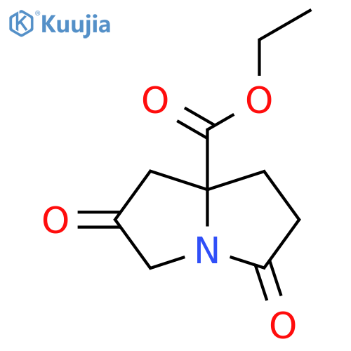 ethyl 3,6-dioxo-1,2,5,7-tetrahydropyrrolizine-8-carboxylate structure