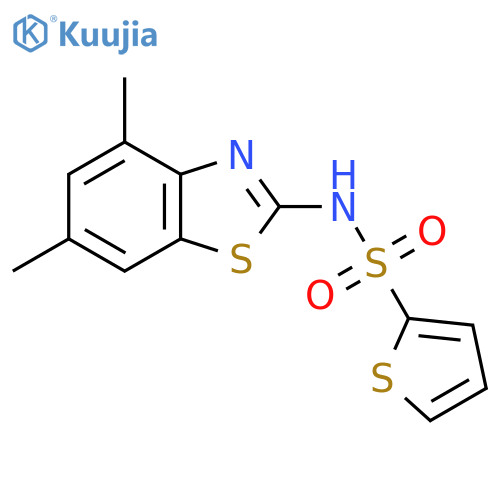 N-(4,6-dimethyl-1,3-benzothiazol-2-yl)thiophene-2-sulfonamide structure