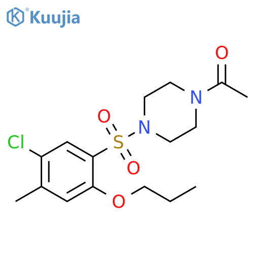 1-4-(5-chloro-4-methyl-2-propoxybenzenesulfonyl)piperazin-1-ylethan-1-one structure