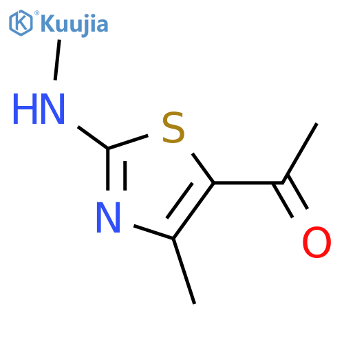 1-4-methyl-2-(methylamino)-1,3-thiazol-5-ylethan-1-one structure