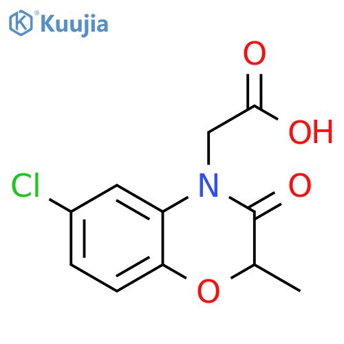 (6-Chloro-2-methyl-3-oxo-2,3-dihydro-benzo[1,4]oxazin-4-yl)-acetic acid structure