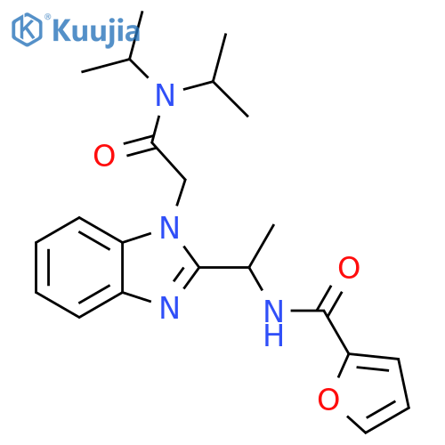 N-1-(1-{bis(propan-2-yl)carbamoylmethyl}-1H-1,3-benzodiazol-2-yl)ethylfuran-2-carboxamide structure