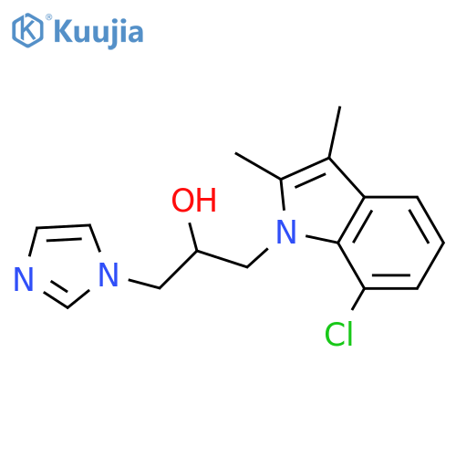 1-(7-chloro-2,3-dimethyl-1H-indol-1-yl)-3-(1H-imidazol-1-yl)propan-2-ol structure