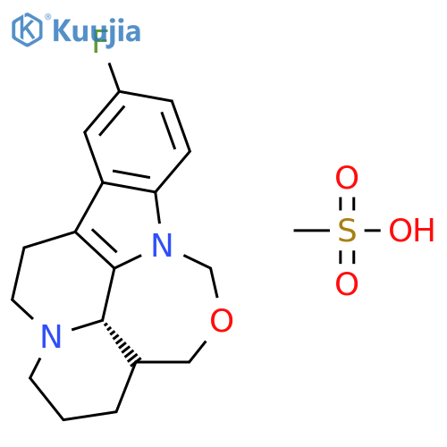 (3α)-()-10-fluoro-D-homo-20,21-dinor-15(14H,15H)-oxaeburnamenine monomethanesulphonate structure
