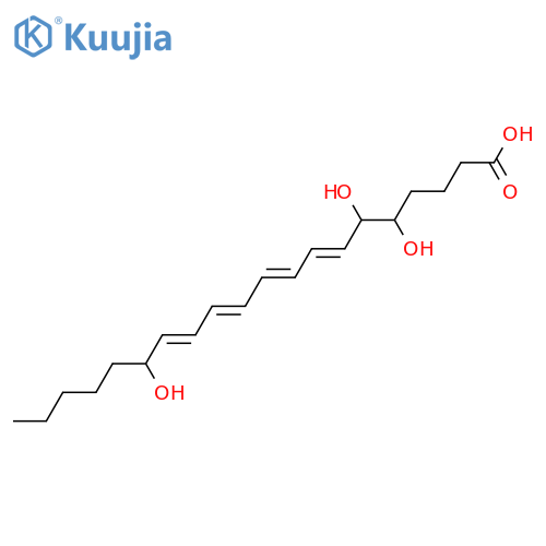 5,6,15-Trihydroxy-7,9,11,13-eicosatetraenoic acid; (5S,6R,7E,9E,11E,13E,15S)-form structure