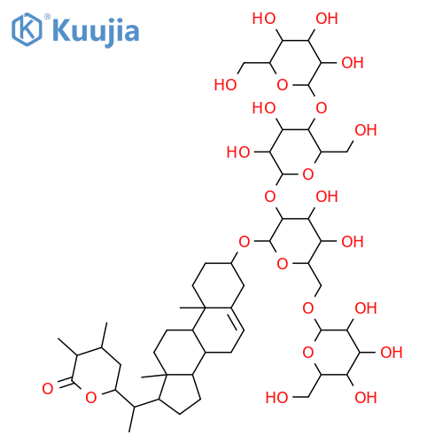 3-Hydroxywith-5-enolide; (3β,24R,25S)-form, 3-O-[β-D-Glucopyranosyl-(1→4)-β-D-glucopyranosyl-(1→2)-[β-D-glucopyranosyl-(1→6)]-β-D-glucopyranoside] structure