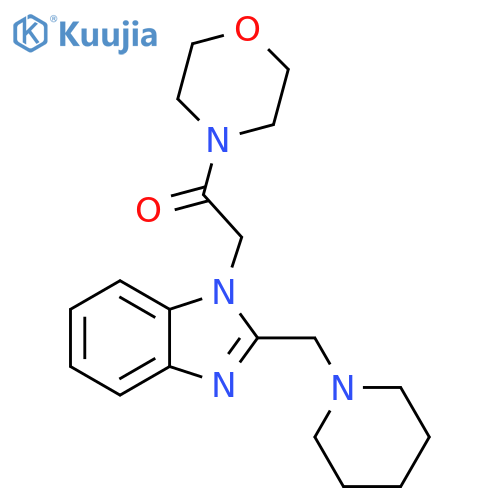 1-(morpholin-4-yl)-2-{2-(piperidin-1-yl)methyl-1H-1,3-benzodiazol-1-yl}ethan-1-one structure