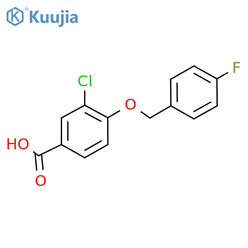3-Chloro-4-[(4-fluorophenyl)methoxy]benzoic acid structure