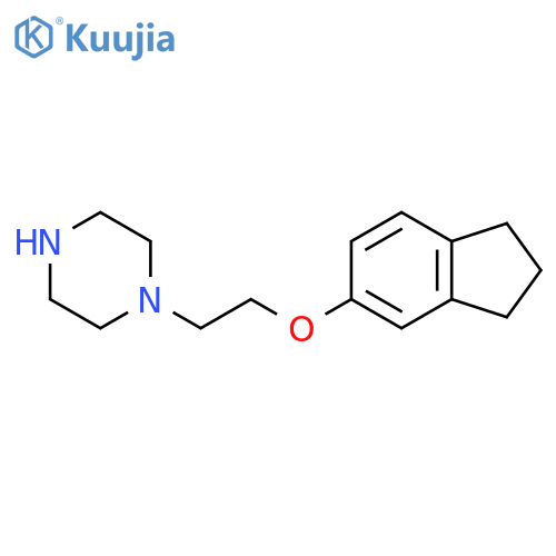 1-[2-(2,3-Dihydro-1H-inden-5-yloxy)ethyl]piperazine structure
