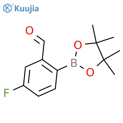 5-Fluoro-2-(4,4,5,5-tetramethyl-1,3,2-dioxaborolan-2-yl)benzaldehyde structure