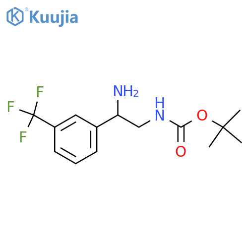 tert-butyl N-{2-amino-2-3-(trifluoromethyl)phenylethyl}carbamate structure