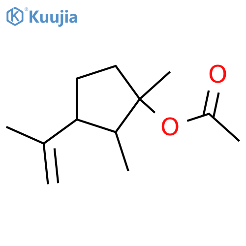 Cyclopentanol,1,2-dimethyl-3-(1-methylethenyl)-, 1-acetate structure