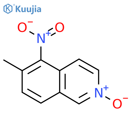 6-methyl-5-nitro-2-oxido-isoquinolin-2-ium structure