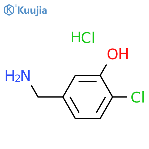 5-(Aminomethyl)-2-chlorophenol hydrochloride structure