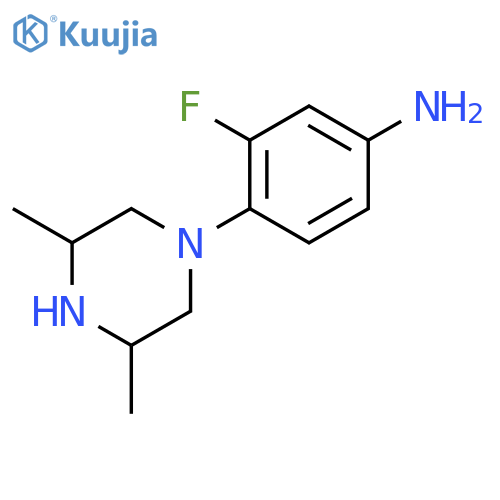 4-[(3S,5R)-3,5-dimethylpiperazin-1-yl]-3-fluoro-aniline structure