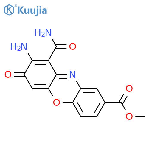 2-Amino-3-oxo-3H-phenoxazine-1,8-dicarboxylic acid; 1-Amide, 8-Me ester structure