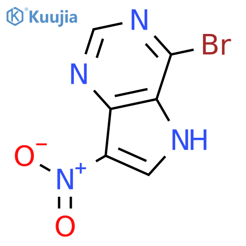 4-Bromo-7-nitro-5H-pyrrolo[3,2-d]pyrimidine structure