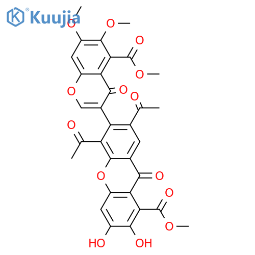 Vinaxanthone; 6',7'-Di-Me ether, di-Me ester structure